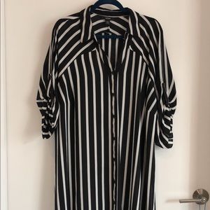 ALFANI Plus long button of shirt or coverup